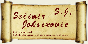Selimir Joksimović vizit kartica